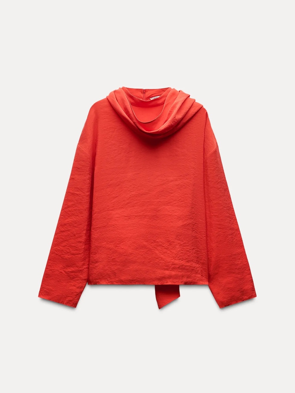 Zara Women's Red Cowl-Neck Sweater